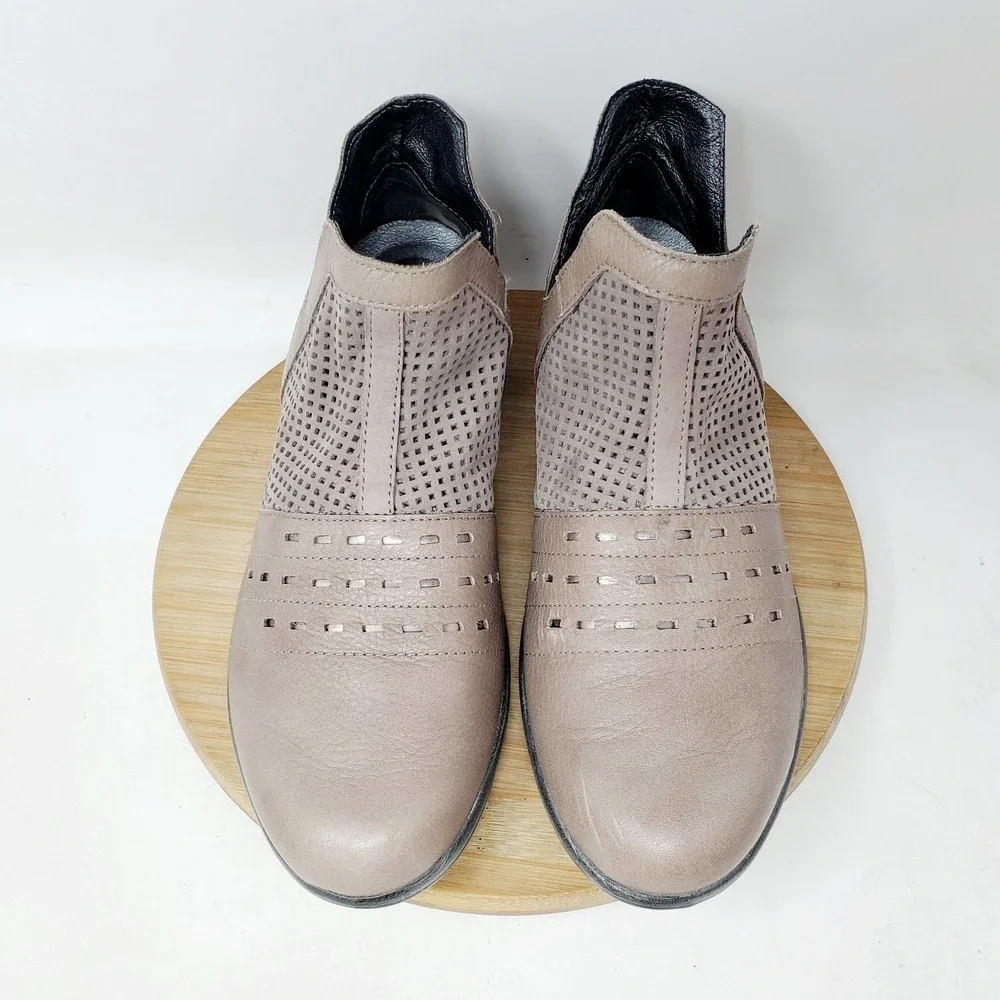 Naot Rivotra Boots Womens 38 Stone‎ Boho Western Moto Ankle Comfort Shoes